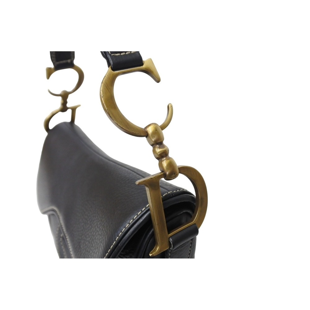 Christian Dior Saddle Bag One Shoulder Hobo Galliano Gold - Picture 6 of 10
